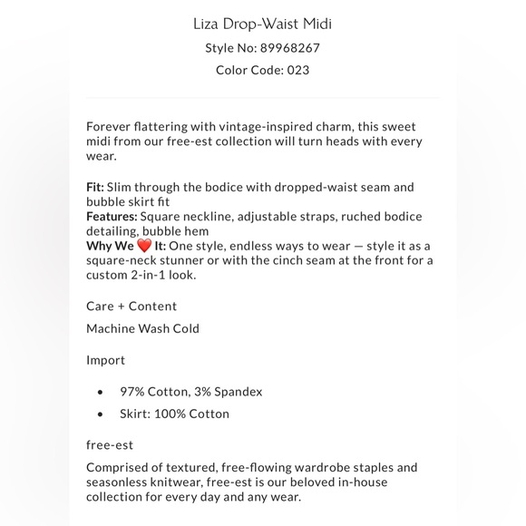 Free People Liza Drop-Waist Midi Dress - Picture 9 of 10